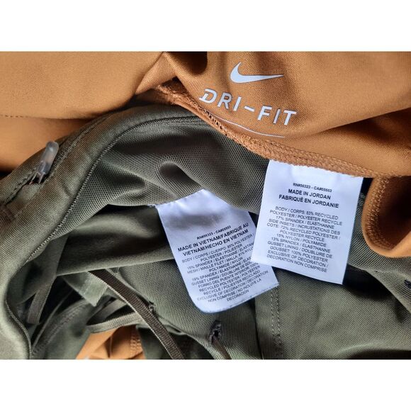 Nike Dri-Fit Women 2 Of Medium Waistband Performances Green/Orange Ankle Pants - Picture 7 of 8